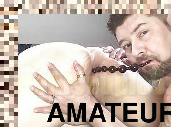 amatör, anal, leksak, par, piercad