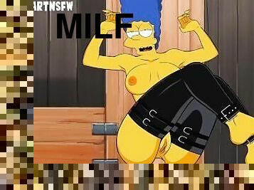 Marge Simpson Milf Legs Spread Missionary On Desk Anal Cum Filling - Hole House