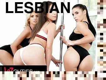 LEZ CUTIES - Smoking Hot Lesbian Strippers Twerk For A Threesome
