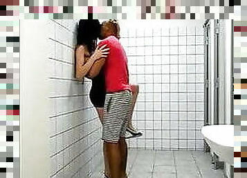 Stefanie makes love in the bathroom