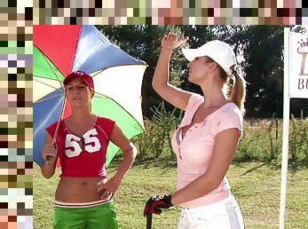 Hottest golf players of the city going lesbian for the first time