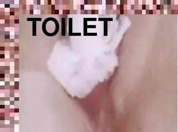 culo, masturbación, coño-pussy, amateur, juguete, hardcore, regordeta, baño