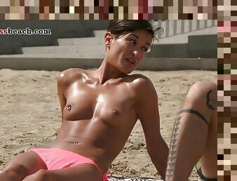 Sexy Women Topless Beach Voyeur Public Nude Boobs