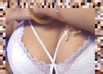 Desi Hot Girl Opens Her Bra And Shows Her Boobs And Plays Solo Role By Doing Sexy Moaning