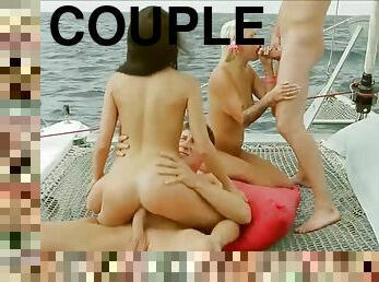 Couples are having sex on a boat