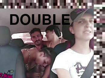 Slutty Latinas Crowded Car Sex While Driving