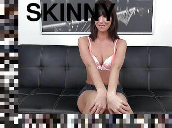 Skinny and super cute Katie Jordin fucks a big dick guy
