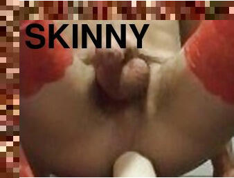 Skinny Sissy Femboy Twink Anal gapeing and sloppy farts