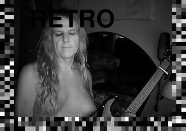 Lizzy Yum BEHIND THE SCENES October 2023 RETRO SHEMALE guitars, nipples and tits