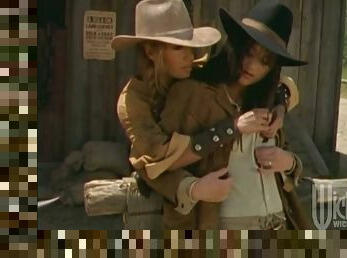 Hot girls of Wild West times have wild lesbian sex