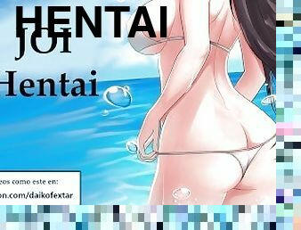 JOI hentai con una zorrita cachonda, en español.