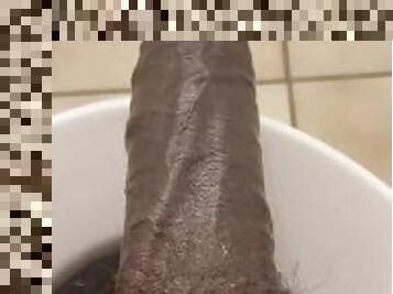 baignade, masturbation, énorme-bite, branlette, black, secousses, douche, attrapée, solo, bite