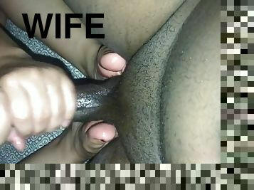 Another handjob footjob from friends wife