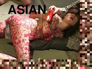 Kinky Asian sex slave with big beautiful tits enjoying a hardcore fuck