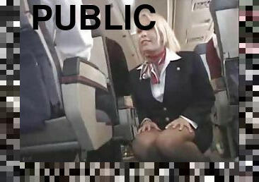 Flight attendant fucked ona plane