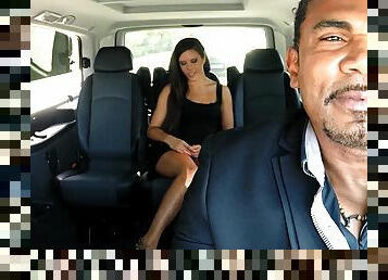 Gala Brown wants to fuck with a horny black guy in the car