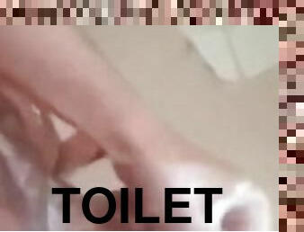 Jerking Off in toilet with Soap