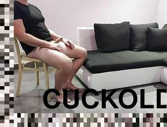 prevare, muca, žena, amaterski, drkanje, mož, cuckold, dominacija