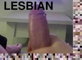 POV: ALONE Man Watching BDSM Lesbian Porn JERKS OFF And Craving for Mistress While Moaning