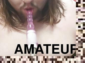 Chub slave throat fucked by SEX MACHINE