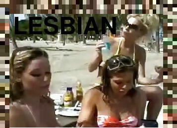 Four lesbian MILFs toy and lick pussies with great pleasure