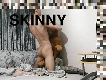 Compilation of very skinny cute teen fucking and getting fucked by his teddy bear