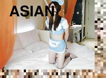 Asian Girl Handcuffed