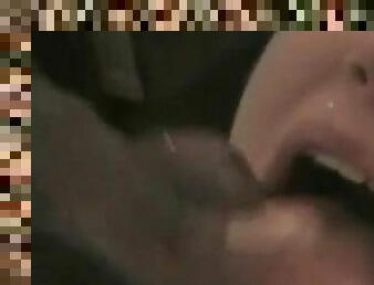Close up on pretty cocksucking teen