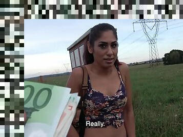 Sahara Knite earns an extra dollar with her tight pussy