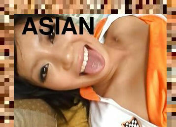 Stunning Asian Race Queen Sucks and Fucks a Racer's Cock