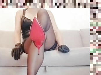 asiatiche, schiave, calze, sperma, latex, donne-dominanti, dominazione-femminile