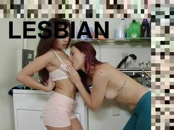 perä, masturbaatio, vanha, orgasmi, pillu-pussy, ruikkiminen, lesbo-lesbian, teini, punapää, keittiö