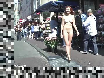 Ellen Gets Naked In Prague - Public Nudity