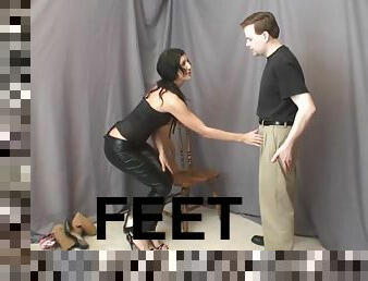 Suburban Sensations - Missy ballbusting in different shoes