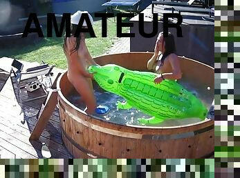 TEENS PARTY HARD WITH TOYS IN HOT TUB !
