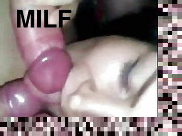 Milf sucks 3 cocks