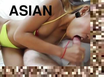 Tuk Tuk Patrol - Big white dick blows load in slutty Thai bitch