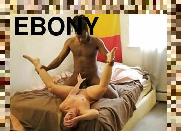 Charming ebony whore in my favorite interracial video