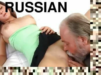 Shameless Russian brunette diva fucked from all angles