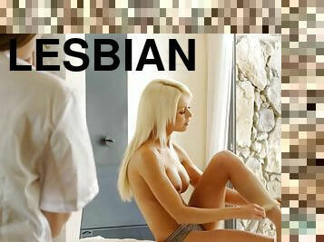 suaugę, lesbietės, pornožvaigždė, masažas, blondinė