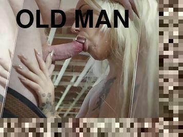 Hot teen blonde gets hardcore fucked by very old man