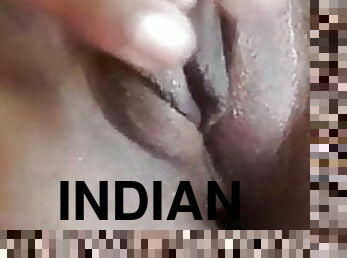 Indian black pussy fingering