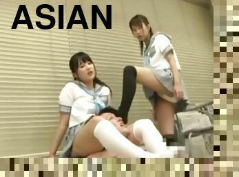 asiatisk, japans, bdsm, fødder, fetish, dominans