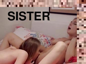 Stepsisters love to share a cock