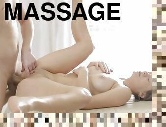 Divine gal having a real massage sex