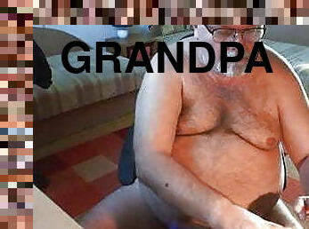 papa, masturbation, gay, branlette, ejaculation, webcam, pappounet, grand-papa