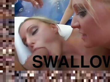 Sperm Swap Three hot?chicks?swapping cum