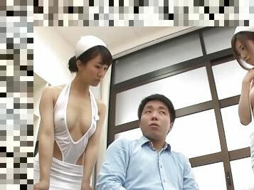 Deep sex with two Japanese nurses who know their business
