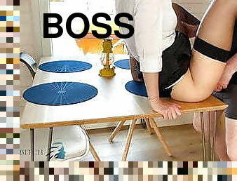 Personal assistant has sex on a desk on a yacht &ndash; business-bitch
