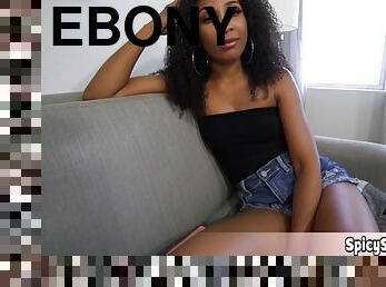 Sexy ebony stepmom Olivia POV blowjob